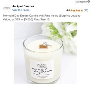 Jackpot Candle Mermaid Daydream Ring Size 7